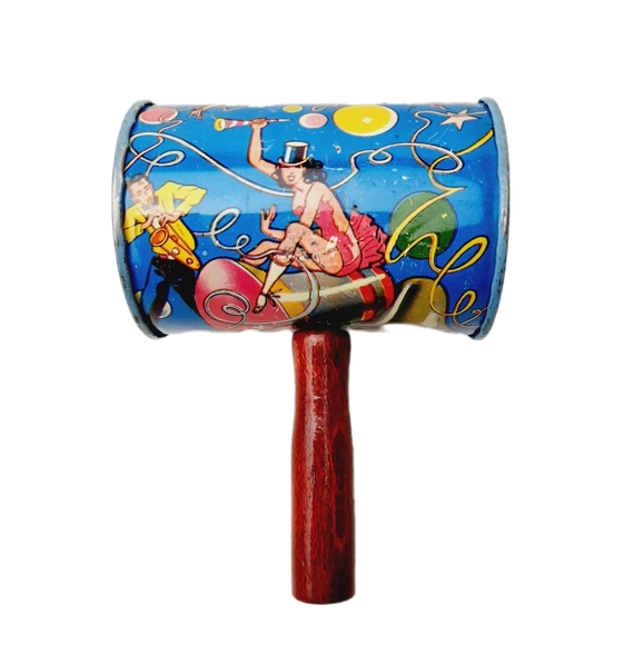 🍒 Vintage New Year's Eve Party Tin Litho Noise Maker Celebration - Picture 1 of 9